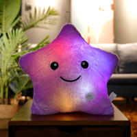 Cojín Luminoso De Peluche Creativo Para Niños Y Niñas Estrellas Coloridas LED Regalo Juguetes Suaves 40x35 Cm - details 13