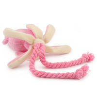 Juguete De Perro Pequeño Lindo Calamar Sonido BB Peluche Rosa Mordedor Con Ropa Para Gatos Juguetes Para Mascotas Squeak - details 6
