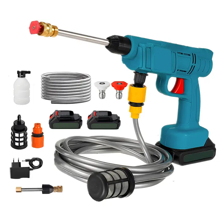 Pistola de lavado de coches de alta presión inalámbrica, pistola de lavado de agua eléctrica, batería recargable, limpiador de agua pulverizada, herramientas eléctricas para el hogar - 1
