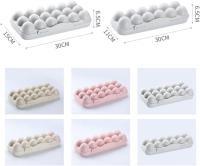Juego de 2 refrigerador huevo titular plástico huevo titular para 12 huevos con tapa (caqui) - details 3