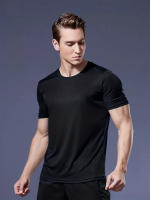 Camiseta Crew Ultraligera Para Hombre 3 Colores Negro Blanco Gris Secado Rápido Transpirable Para Fitness Gimnasio Y Correr - details 3