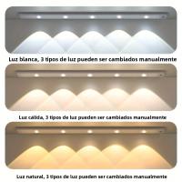 Luz LED Blanco/ Negro Recargable USB Con Sensor De Movimiento Para Iluminación De Armarios Y Cocinas Tamaños 20CM/30CM/40CM/50CM - details 4
