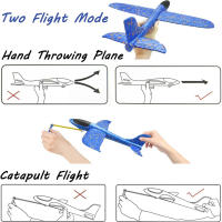 Avión De Tiro De Espuma De Goma 13.5'' Juguete De Catapulta Para Exteriores Regalo Para Niños Avión Saltarín Sin Batería Apto Para Edades 3-18+ - details 5