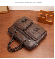 Bolso De Negocios Para Hombre De Lujo En Cuero PU Bolso De Mano Para Laptop Y Archivos A4 Estilo Oficina Y Almuerzo - details 9