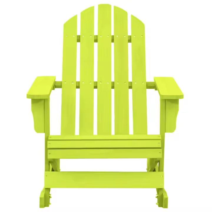 Silla mecedora de Jardín Adirondack Madera Maciza abeto verde - 1