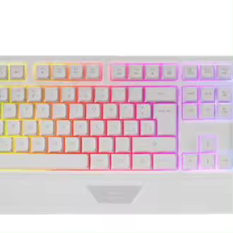 TECLADO MARS GAMING MK124ES H-MECH FRGB RAINBOW COLOR BLANCO - 1
