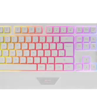 TECLADO MARS GAMING MK124ES H-MECH FRGB RAINBOW COLOR BLANCO - 1