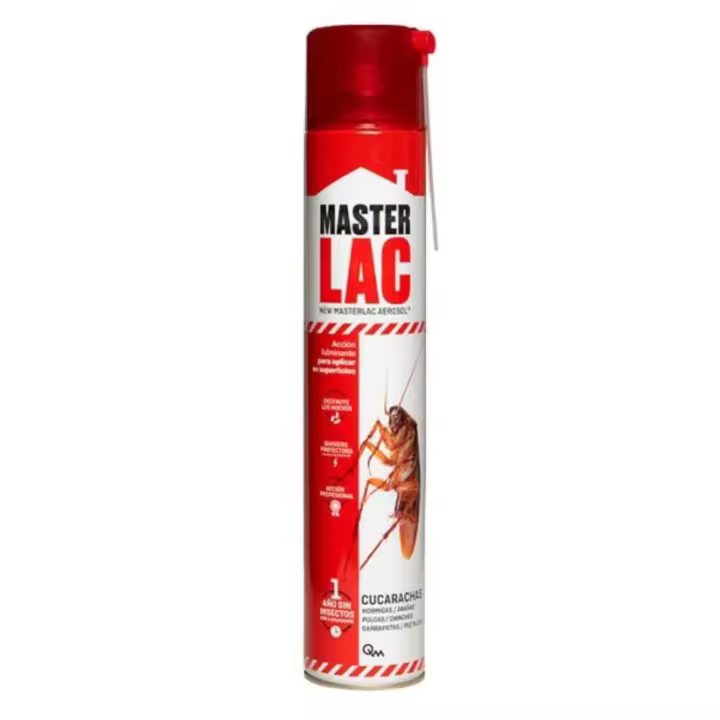 Masterlac Cucarachas 750ml - Masterlak Laca Insecticida y Larvicida para insectos rastreros con Barrera Protectora - Especial Cucarachas resistentes - Duracion 12 meses - Quimunsa - 1