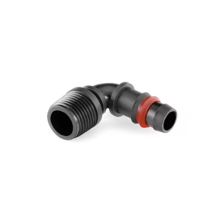 Codo Rosca Macho 16mm x 1/2" con Anilla de Seguridad. Bolsa de 10 Unidades - 1