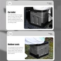 Folding Toilet Portable Collapsible Anti-Odor Car Toilet for Adult Self-Driving Travel Camping Emergency Toilet  Multifunctional Storage Box - details 8