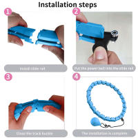 Anillo De Hula Azul Con Pesas Ajustable Y Nudos Desmontables Para Ejercicio Inteligente Pérdida De Peso Tamaño plus Para Adultos Y Niñas - details 0