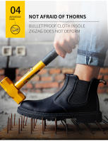 Botas De Trabajo Para Hombre Indestructibles Seguridad Zapatos De Seguridad Con Punta De Acero Antipinchazos Zapatillas De Trabajo Negras Marrones Caqui - details 13