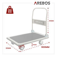 Plataforma Arebos 300 Kg Compacto y Ligero - Carretilla Supermercado con Ruedas Antideslizantes - details 24