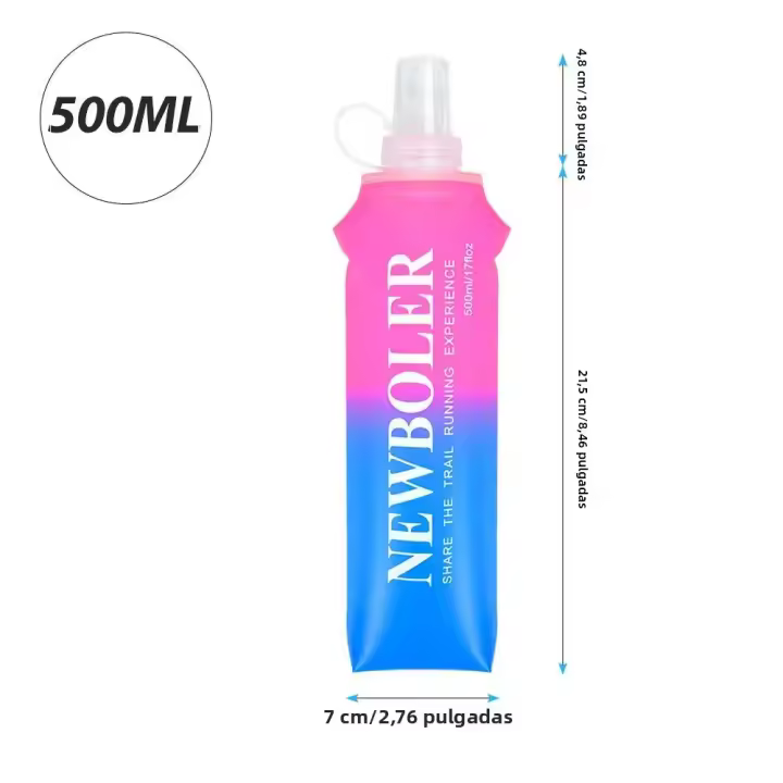 Botella De Agua NEWBOLER 500ml TPU Plástico Plegable Botella Suave De Deporte Para Correr Y Acampar Bolsa Collapsible - 1