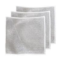 10pcs Paño De Limpieza Mágico Con Alambre De Plata Esponja Integrada Microfibra Gruesa Para Cocina Ropa De Limpieza De Acero - details 7