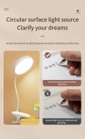 Lámpara De Mesa USB Recargable Con Clip Para Lectura De Cama Luz Nocturna LED Táctil Con 3 Modos De Dimming Protección Ocular - details 7