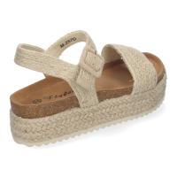 PuntoSalao Sandalias planas de plataforma bio comoda para mujer tiras rafia mujer color beige M-257-Beige - details 2