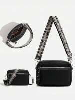 Bolso Pequeño Cuadrado Para Mujer De Cuero PU Estilo Crossbody Y Hombro Moda Satchel Con Bolsillo Interior Nylon Origen Guangdong - details 0
