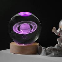 Lámpara De Mesa LED USB De Bola De Cristal Con Galaxia Y Astronauta 3D Regalo Para Fiesta En Casa Para Niños Y Adultos - details 5