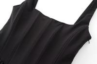 Vestido Mini De Noche Sin Mangas Para Mujer Estilo Chic De Club Fiesta Con Cuello Cuadrado Y Espalda Descubierta Polyester - details 9