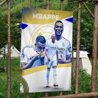 Bandeera De Pared Para Decoración Del Hogar Con Dibujo De Mbappe Superestrella Del Fútbol Flag Polyester Tamaño Variado - details 8