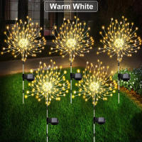 1PCS 490Leds Luces De Fuego Solar Para Jardín Impermeables Con 8 Modos De Iluminación Decoración De Navidad Para Jardín Y Paisaje - details 6