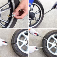 Juego De Herramientas De Mantenimiento De Neumáticos Con Cuchara De Acero Protector De Rueda Y Herramienta De Válvula Para Reparación De Coches Motocicletas Bicis - details 5