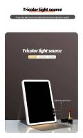 Espejo De Maquillaje Plegable Con LED Y Pantalla Táctil Espejo De Belleza Portátil Dimmable Para Viajes Espejo De Vestíbulo Ultra Cosmético - details 6
