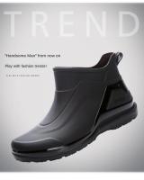 Botas De Lluvia Antideslizantes Para Hombre Botas Cortas Impermeables De Goma Para Cocina Cubierta De Zapatos Para Lavado De Coche Pesca Y Trabajo - details 0