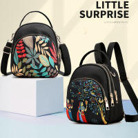 Mochila De Moda Para Mujer Con Estampado Grande Capacidad De Nylon Múltiples Capas Cruzada Impermeable Bolsa Escolar De Viaje - details 6