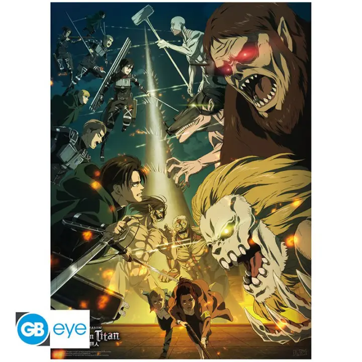 Poster Tela Enrollable Attack on Titan Part 1 Key Visual, 50 x 70 cm - 1