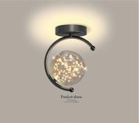 Lámpara De Techo Moderna LED Con Cristal Y Estrellas Fuente De Iluminación Para Dormitorio Estudio Decoración De Habitaciones Material Aluminio - details 5