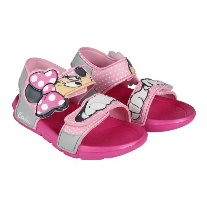 Sandalias Minnie Mouse 64498 Rosa Niña - Superficie Estampada - Tira Velcro - 1