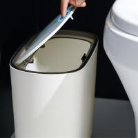 Bote de basura con anillo de prensa de forma Estrecha con tapa para Espacio de baño, resaltando Las Características de la clasificación de basura - details 1