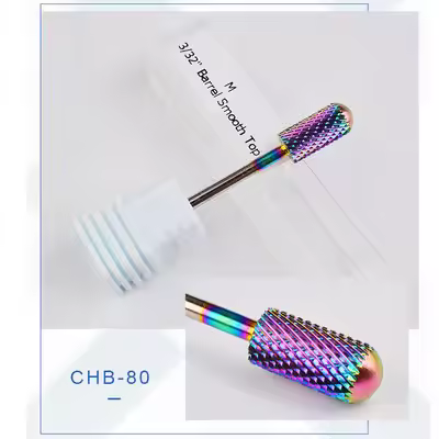 Juego De Brocas Para Uñas De Acero Tungsteno Arco Iris Para Manicura Eliminación De Esmalte De Gel Accesorios Para Taladro De Uñas - 1