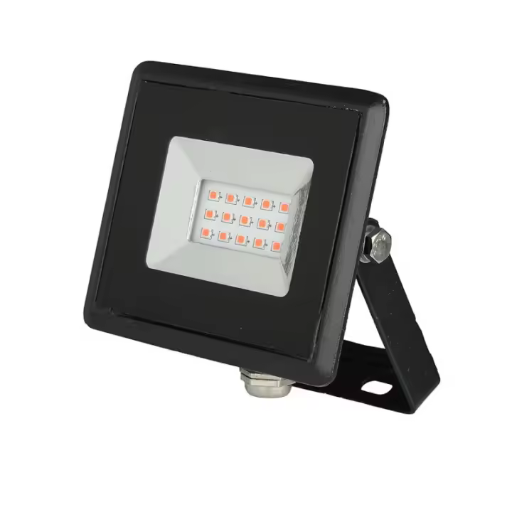 Foco Proyector LED 10W SMD Serie E Cuerpo Negro luz roja IP65 VT-4011R  V-TAC - 1