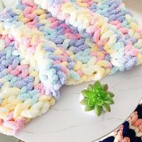 Hilo De Cenillo Multicolor De 250g Para Tejer Y Crochet Cojín Mantel Suave Cálido Línea Gruesa Para Bufanda Y Abrigo - details 8