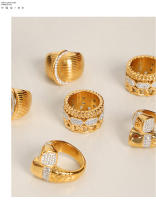 Anillo de Maple inoxidable para Mujeres, Diamantes de Agua redondo gruesos, diamantes de Textura irregular, anillo de alta calidad accesorios de moda - details 6