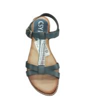 Sandalias Mujer Kellys Piel Cuero Natural Planas - details 0