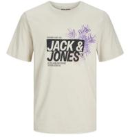 [Talla XXL] Jack & Jones Hombre Camiseta de Algodón Mod JJJAXON TEE CNECK  Color Moonbeam Moda Casual Informal Primavera Verano Ref 269390 - details 1
