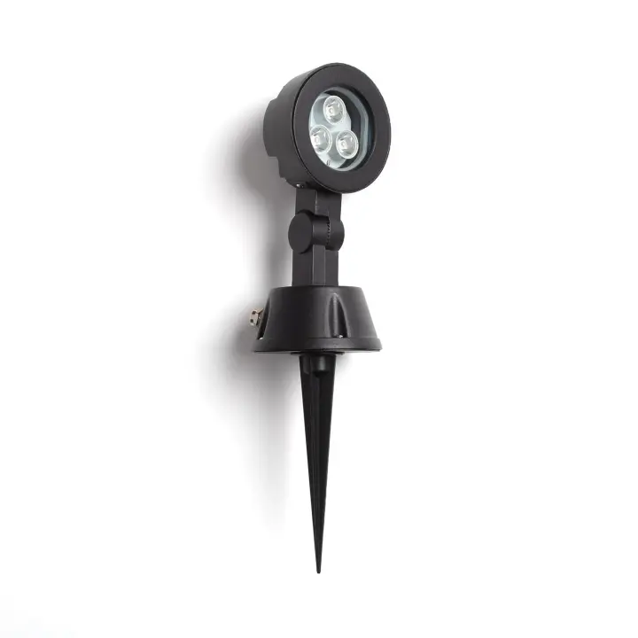 Ledkia Foco Exterior LED 3W con Pincho Argo 3000K Blanco Cálido - 1