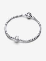 Pandora - Charm de clip with Diseño de corazón - Plata de Lei - details 1