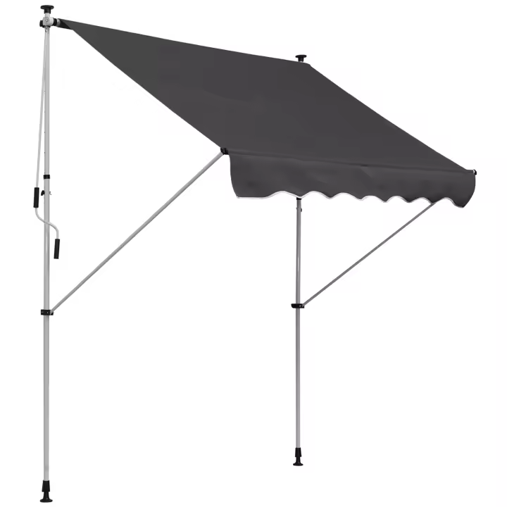 Outsunny Brazo Ajustable 200x150cm Gris Aluminio para Balcón y Terraza - 1
