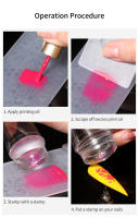 Kit De Estampado De Uñas LULAA Con Doble Cabeza Y Desbasteador Herramientas De Manicura Accesorios Para Uñas Silicona Transparente - details 4