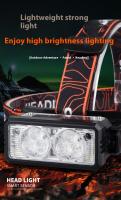 Linterna Frontal LED Potente Y Resistente Al Agua Con Recarga Tipo-C Torcha Frontal Para Camping Y Pesca 18650 - details 0