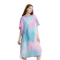 Poncho Toalla Rápida De Secado Microfibra Para Playa Y Natación Robe De Baño Para Adultos Con Capucha Toalla De Natación A4 - details 3