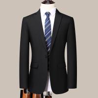 Traje De Moda Para Hombre Estilo Italiano Slim Color Sólido Conjunto De 2 Piezas Traje De Boda Casuial Trabajo Presentaciones M-6XL - details 1