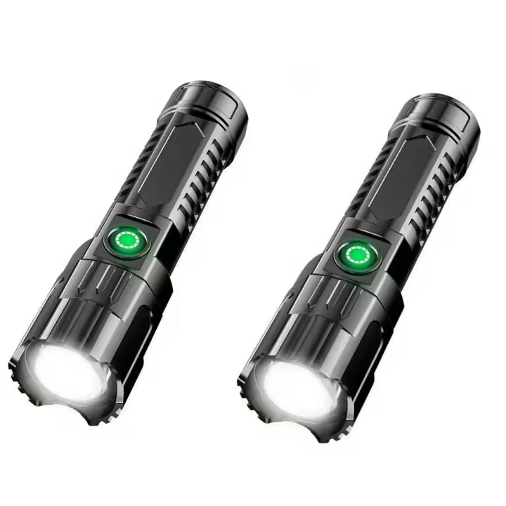 Linterna Táctica LED, 10000 Lúmenos, Alta Potencia, Recargable - 1
