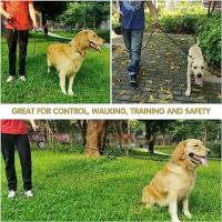 Correa De Perro 6 Pies Larga Con Doble Manija Reflector Y Padded Para Control Seguridad Entrenamiento Resistente Y Segura Para Todas Las Estaciones - details 2