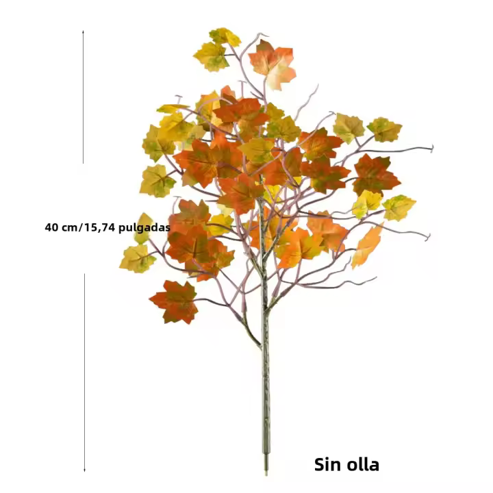 Arbol De Maple Artificial De 40-60cm Hojas De Maple Falsas Para Decoración De Halloween Y Festivales De La Cosecha Material De Seda Y Plástico - 1
